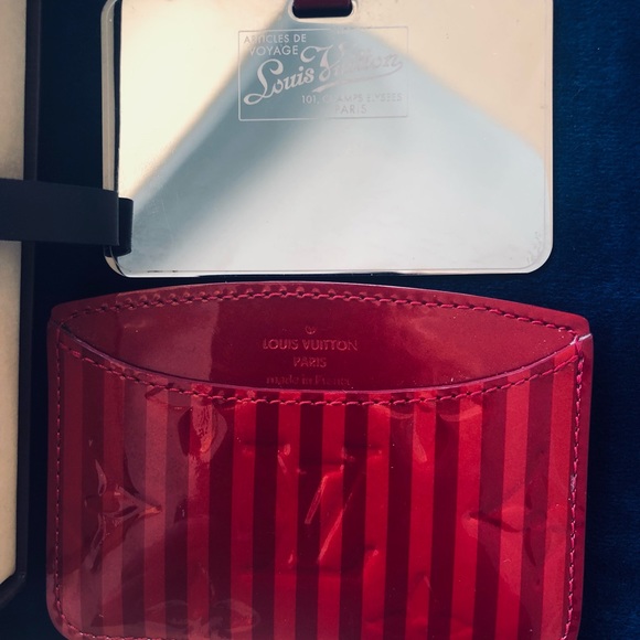 LOUIS VUITTON Vernis Rayures Mirror Case Pomme D'Amour - Picture 10 of 16